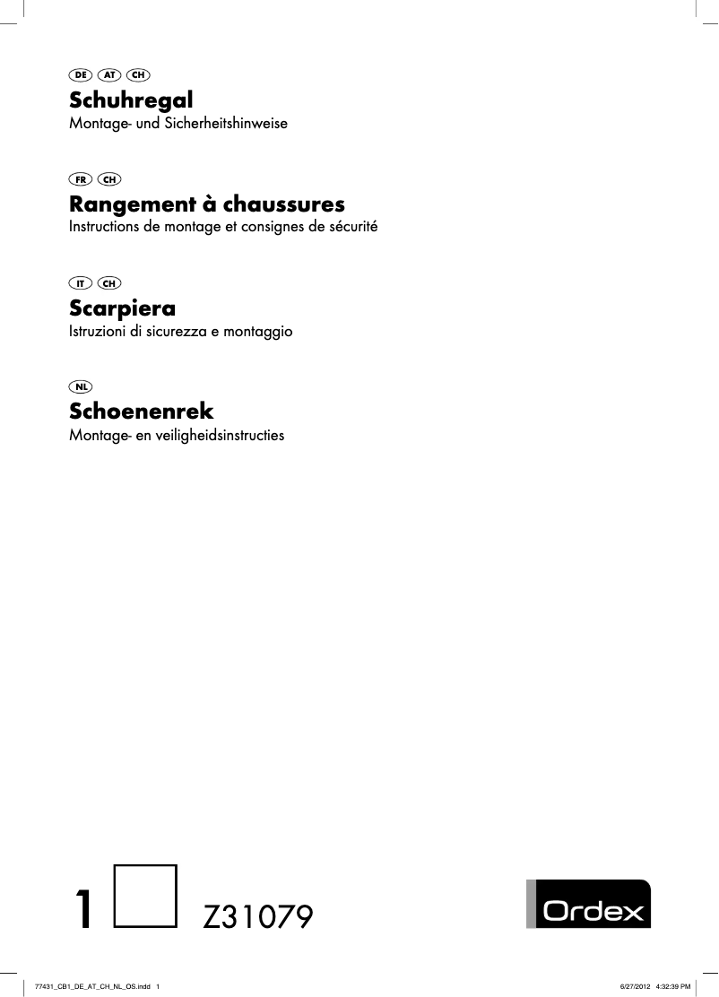 Page 1 de la notice Manuel utilisateur Ordex IAN 77431