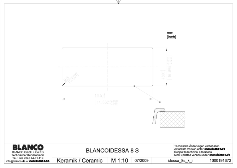 Página 1 del manual Manual de usuario BLANCO IDESSA 8 S