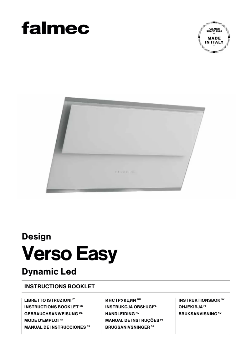 Página 1 del manual Manual de usuario Falmec Verso Easy