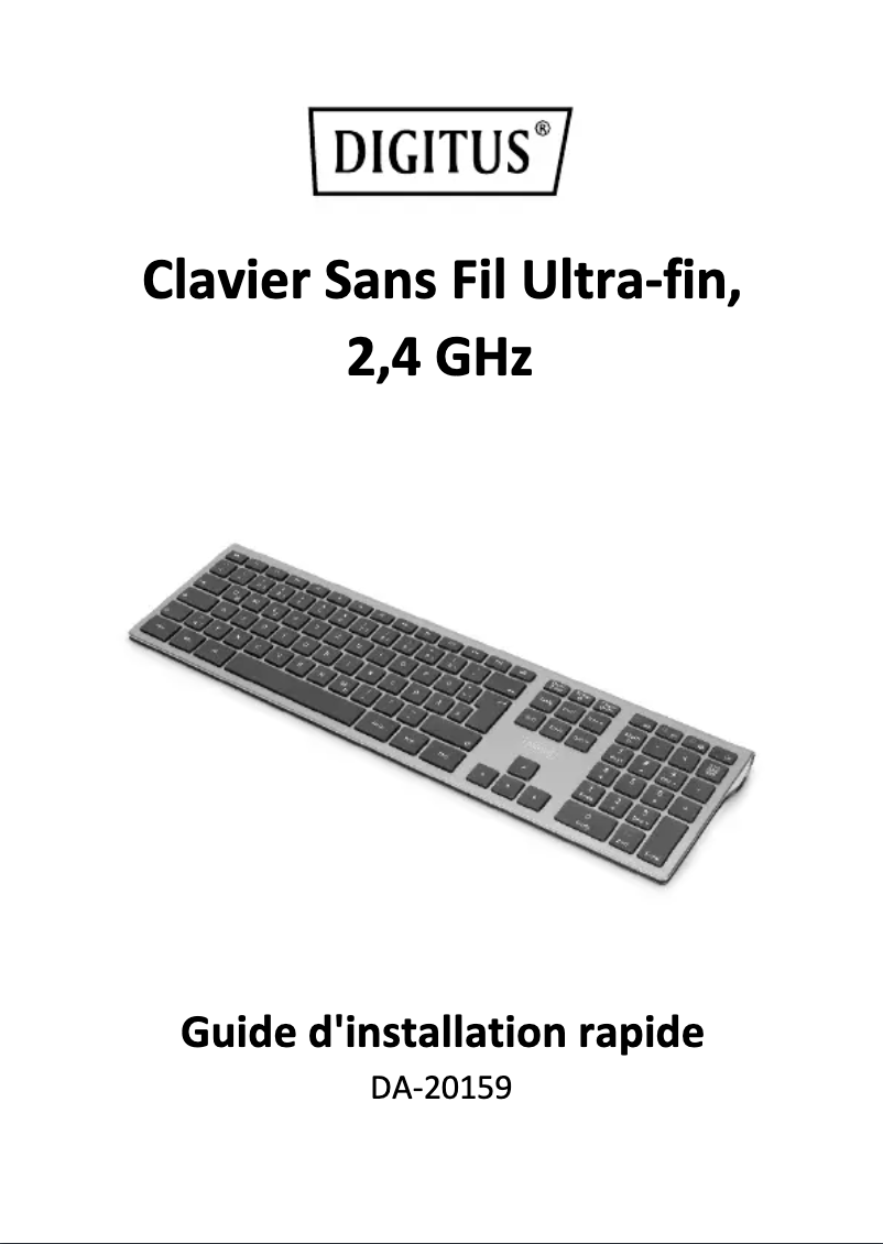 Page 1 de la notice Manuel utilisateur Digitus DA-20159