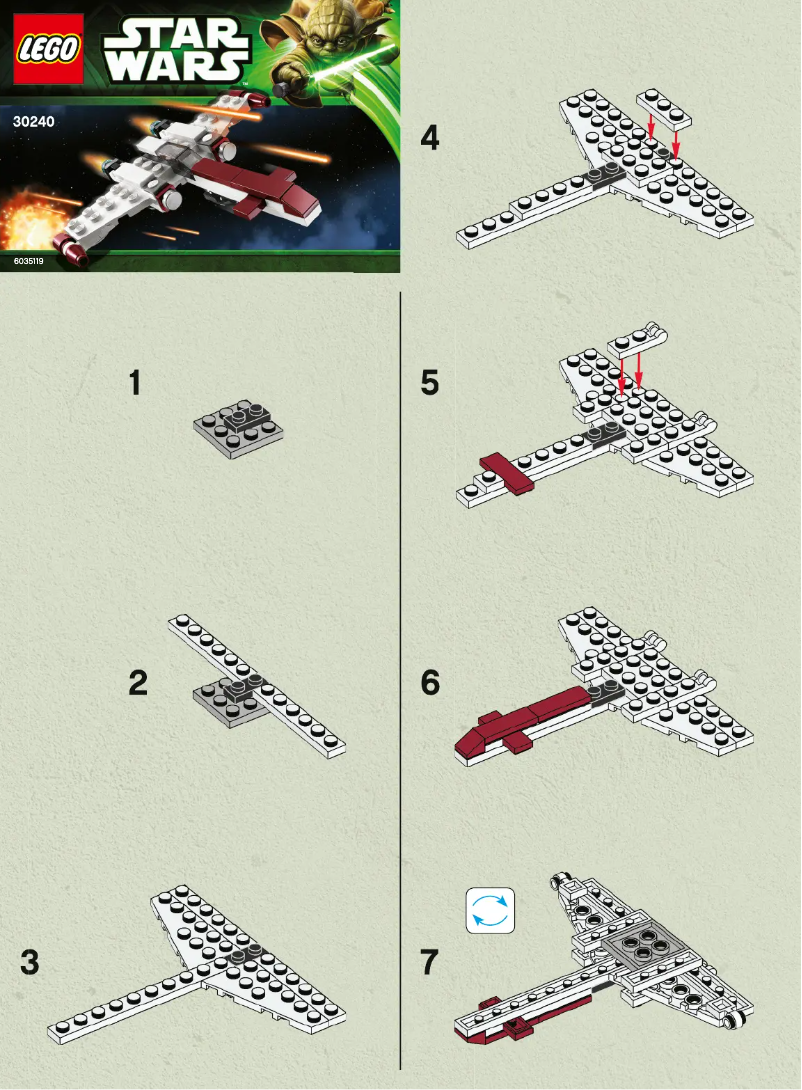 Page 1 de la notice Manuel utilisateur Lego Z-95 Headhunter 30240