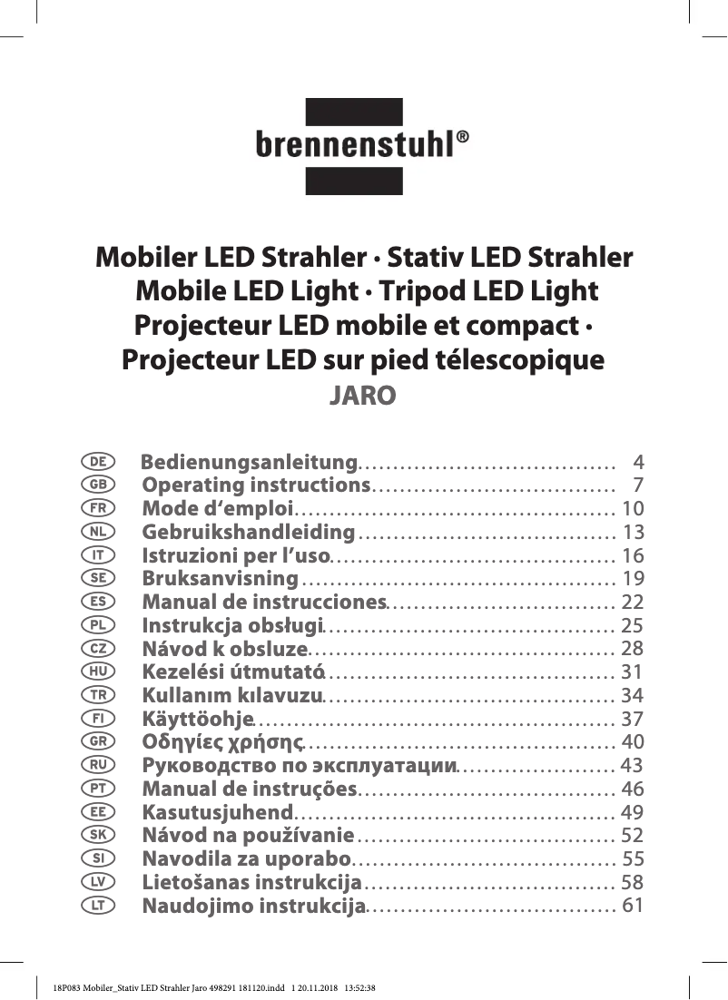Página 1 del manual Manual de usuario Brennenstuhl JARO 5003 CM