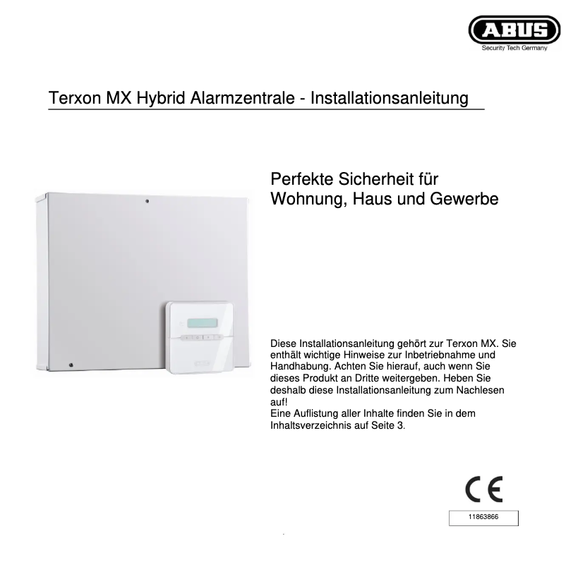 Página 1 del manual Guía de instalación Abus AZ4111