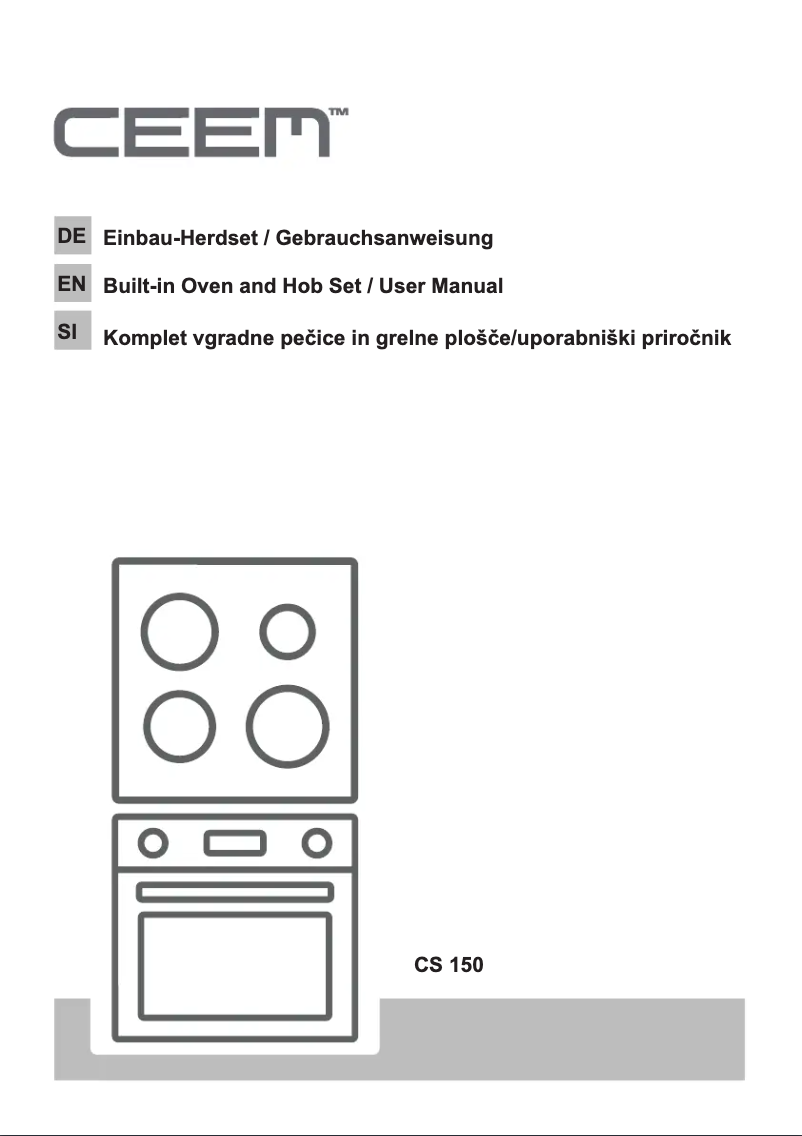 Page 1 de la notice Manuel utilisateur CEEM CS 150