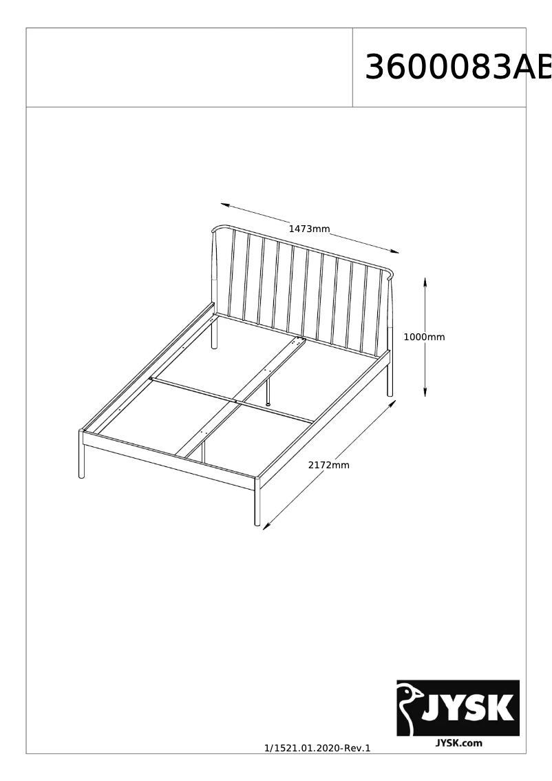 Page 1 de la notice Manuel utilisateur JYSK Abildro
