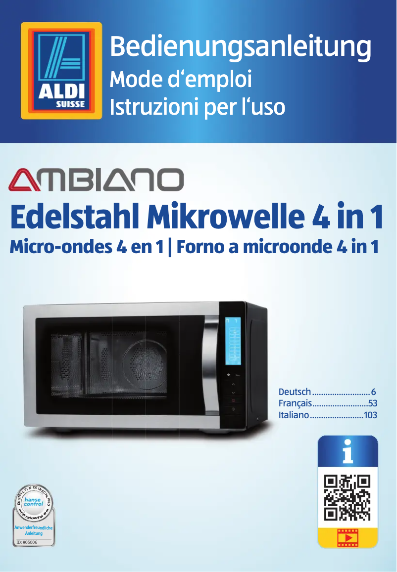 Page 1 de la notice Manuel utilisateur Medion Ambiano MD 17500