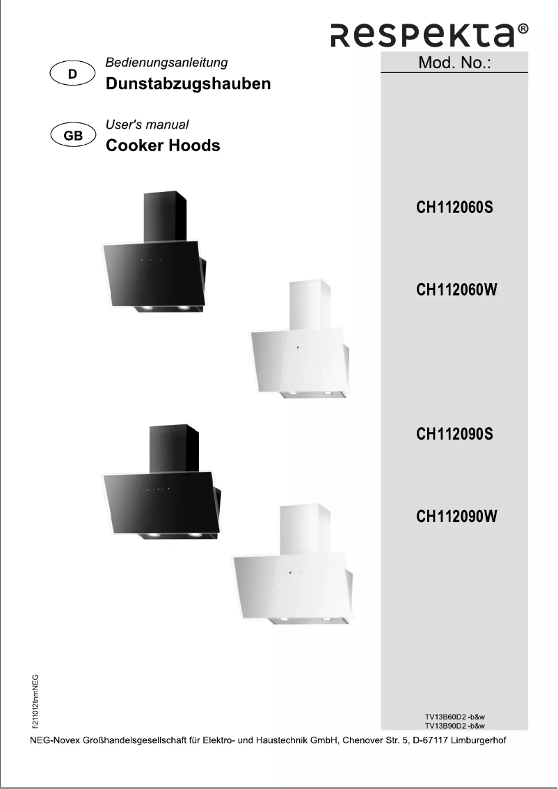 Página 1 del manual Manual de usuario Respekta Lora CH112090S
