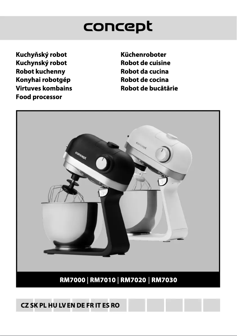 Page 1 de la notice Manuel utilisateur Concept Element RM7010