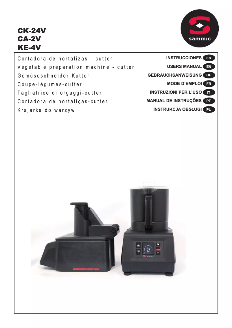 Page 1 de la notice Manuel utilisateur Sammic KE-4V