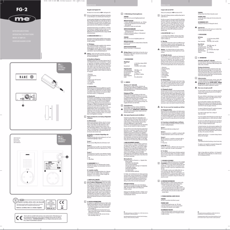 Image de la première page du manuel de l'appareil FG-2