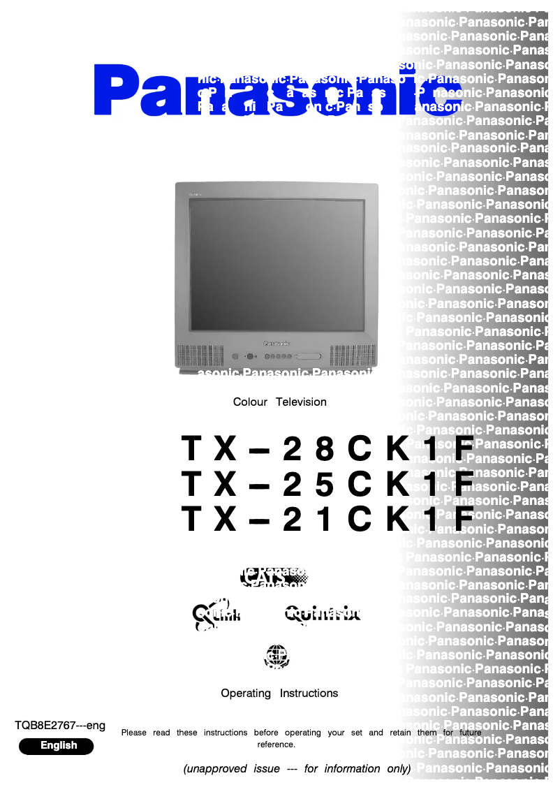Page 1 de la notice Manuel utilisateur Panasonic TX-25CK1F