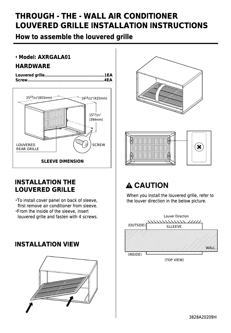 Page 1 de la notice Manuel utilisateur LG AXRGALA01