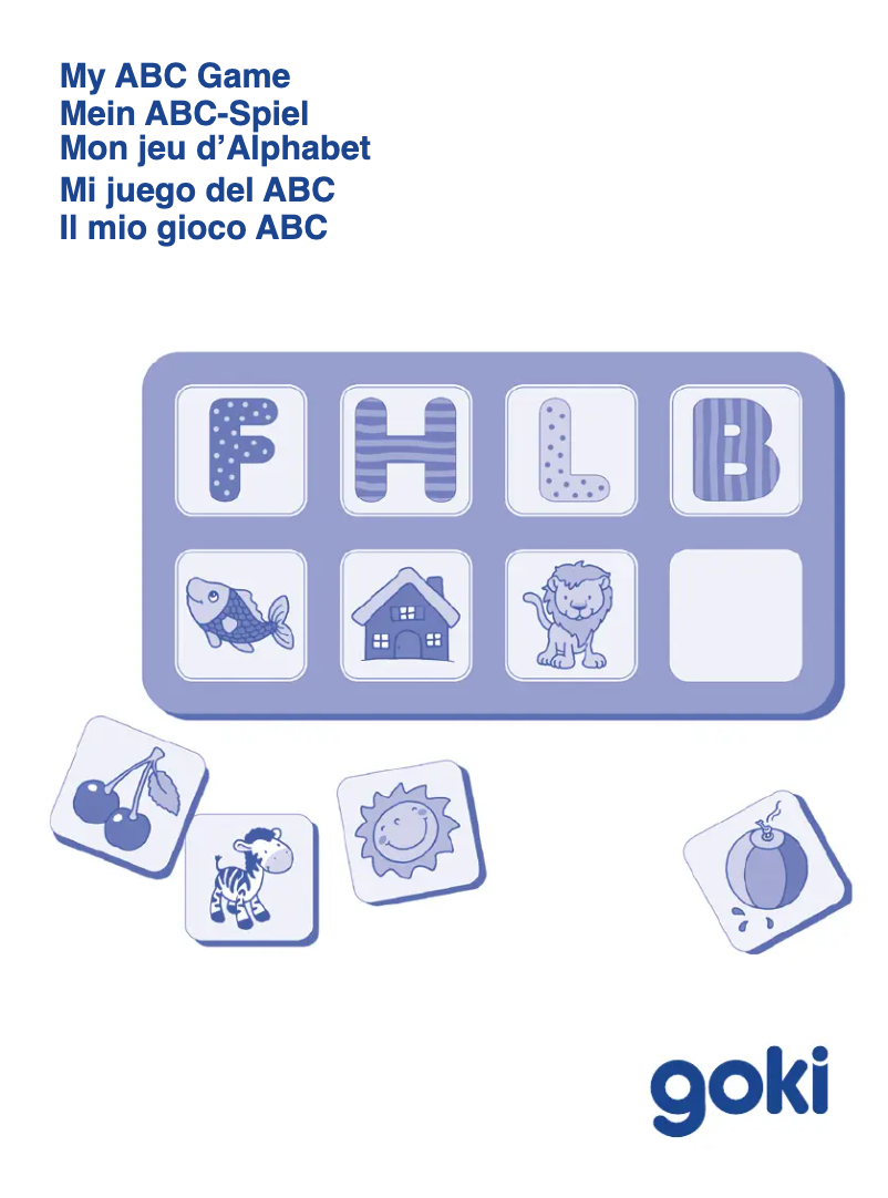 Page 1 de la notice Manuel utilisateur Goki My ABC Game