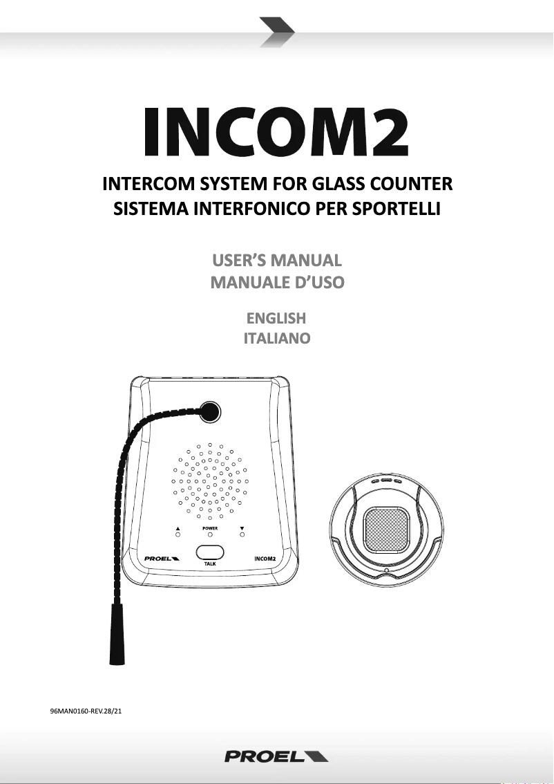 Página 1 del manual Manual de usuario Proel PA Incom2