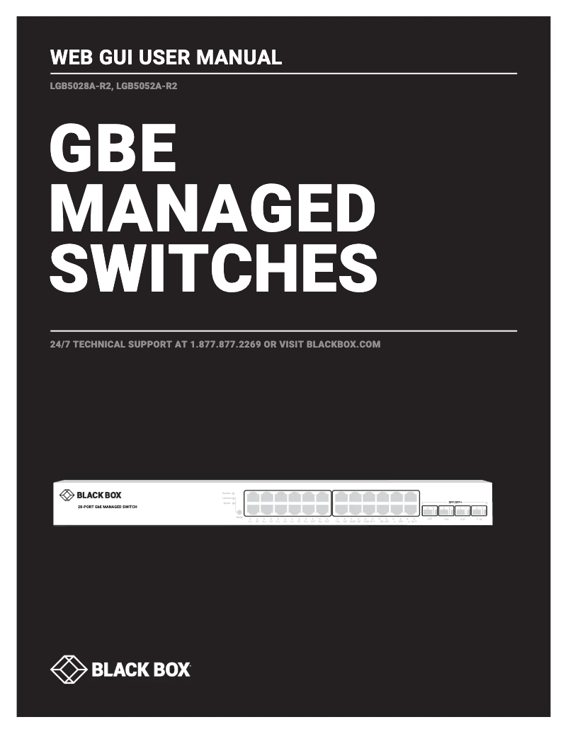 Page 1 de la notice Manuel utilisateur Black Box LGB5028A-R2