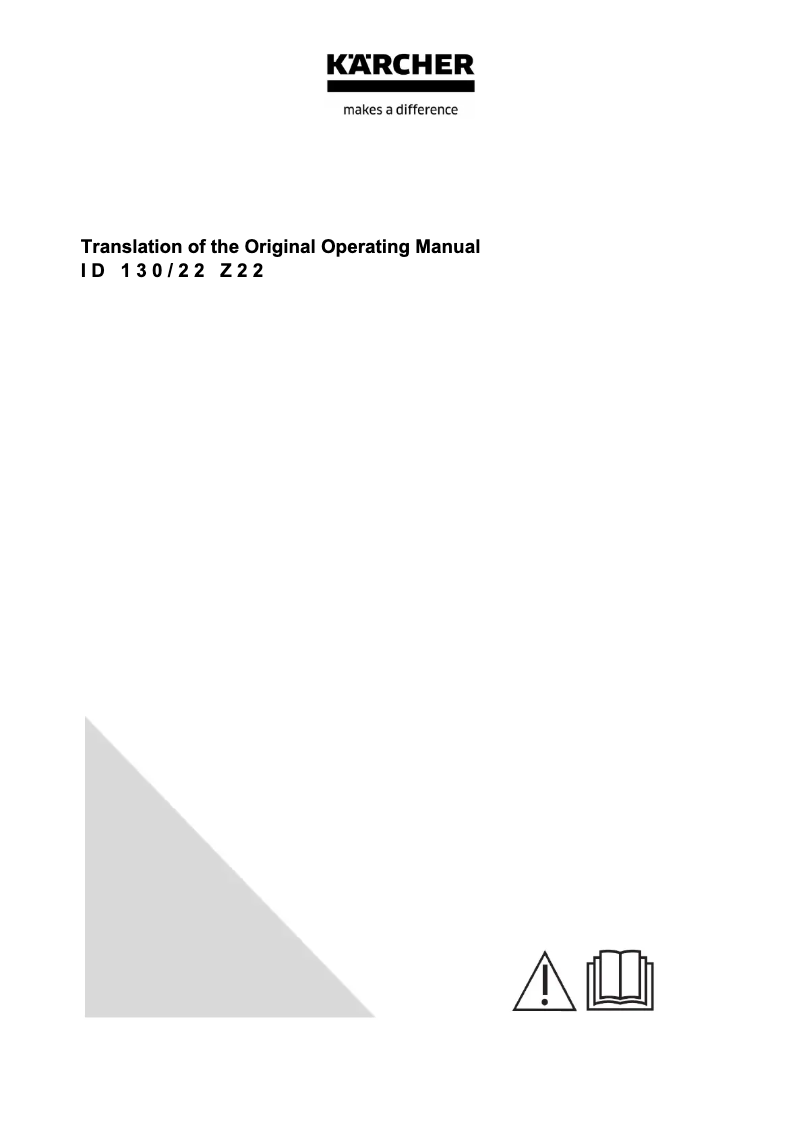 Page 1 de la notice Manuel utilisateur Kärcher ID 130/22 Z22