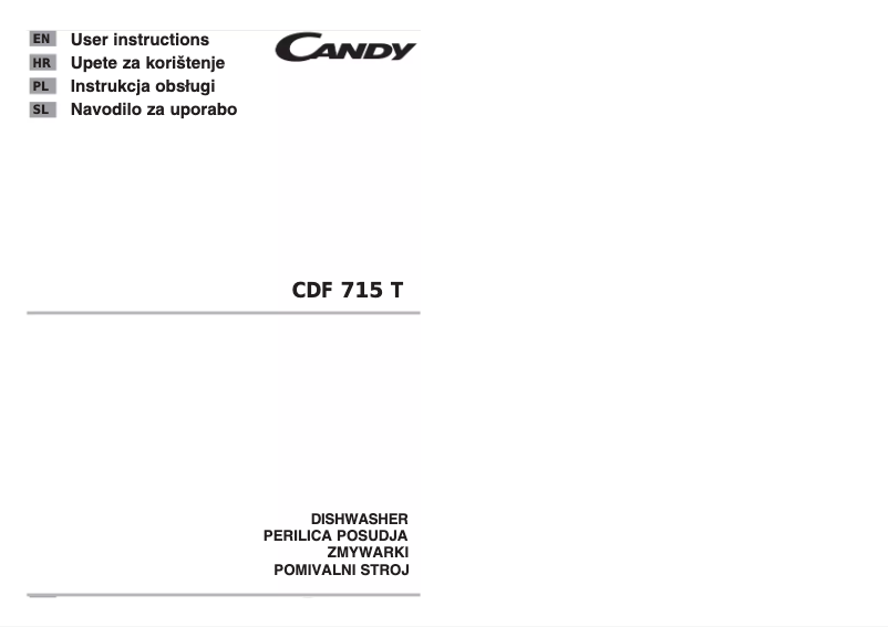 Page 1 of the manual User Manual Candy CDF 715T-16S