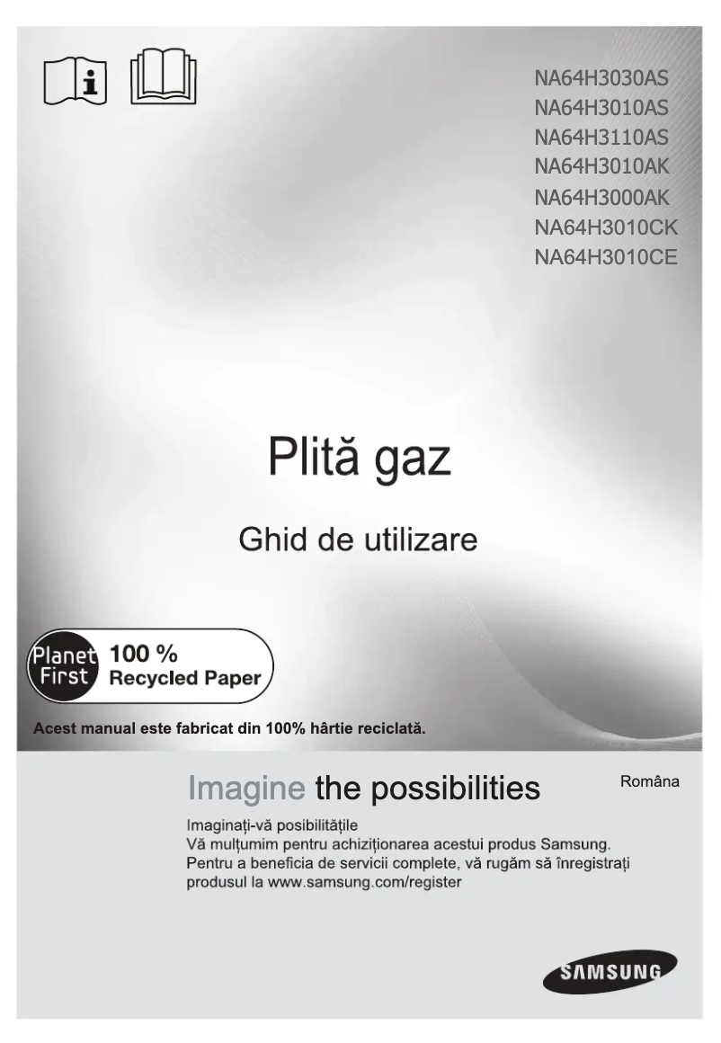 Page 1 de la notice Manuel utilisateur Samsung NA64H3040BS