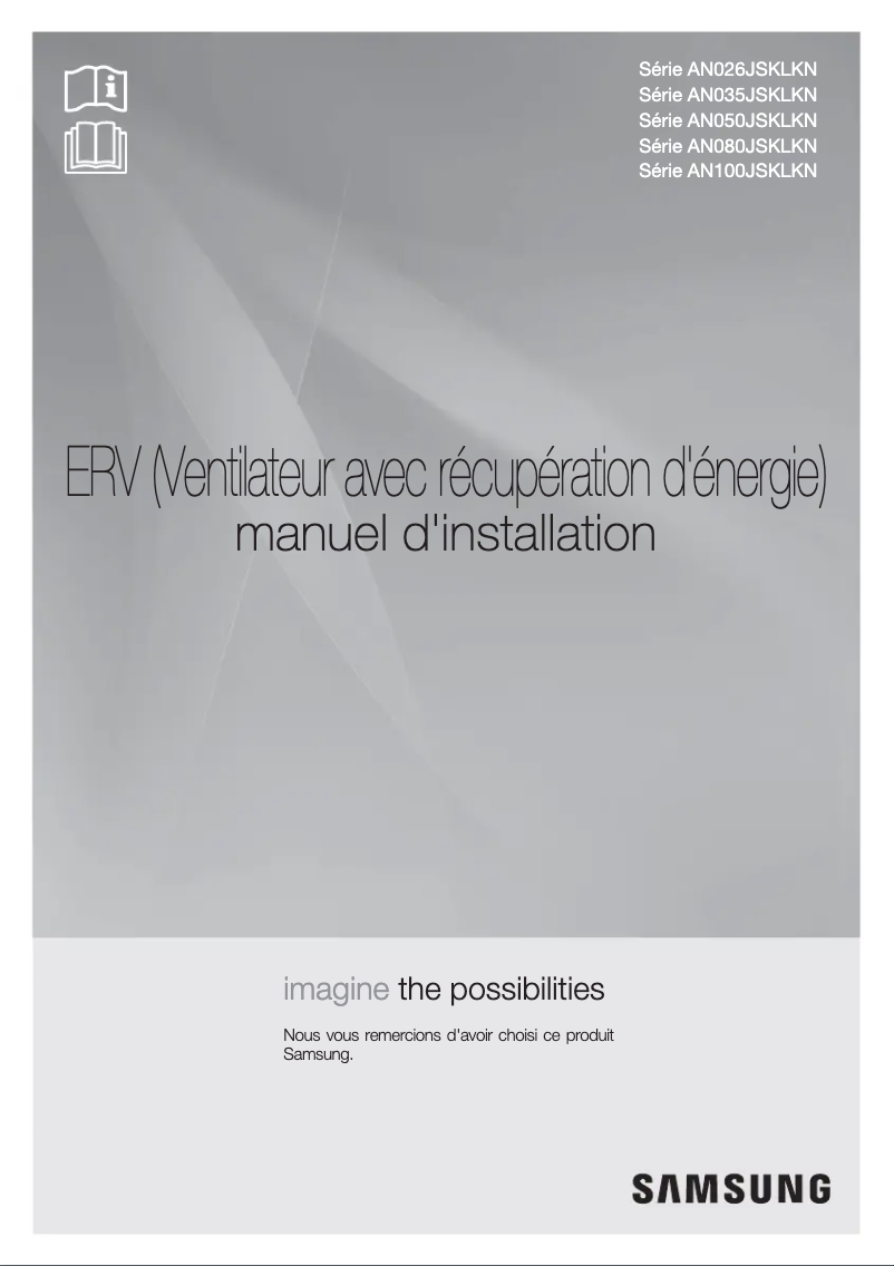 Page 1 de la notice Guide d'installation Samsung AN050JSKLKN