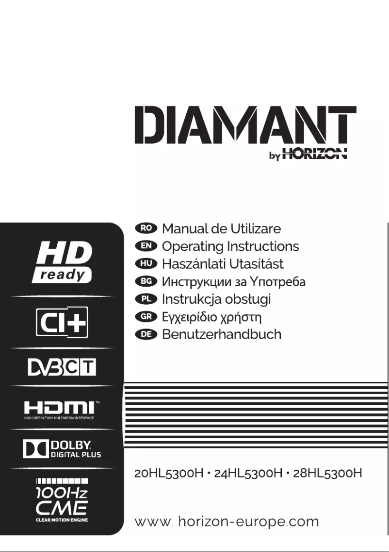 Page 1 de la notice Manuel utilisateur Horizon Diamant 20HL5300H