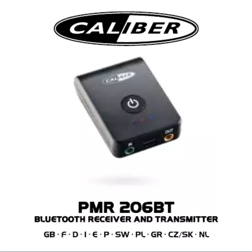 Página 1 del manual Manual de usuario Caliber PMR 206BT