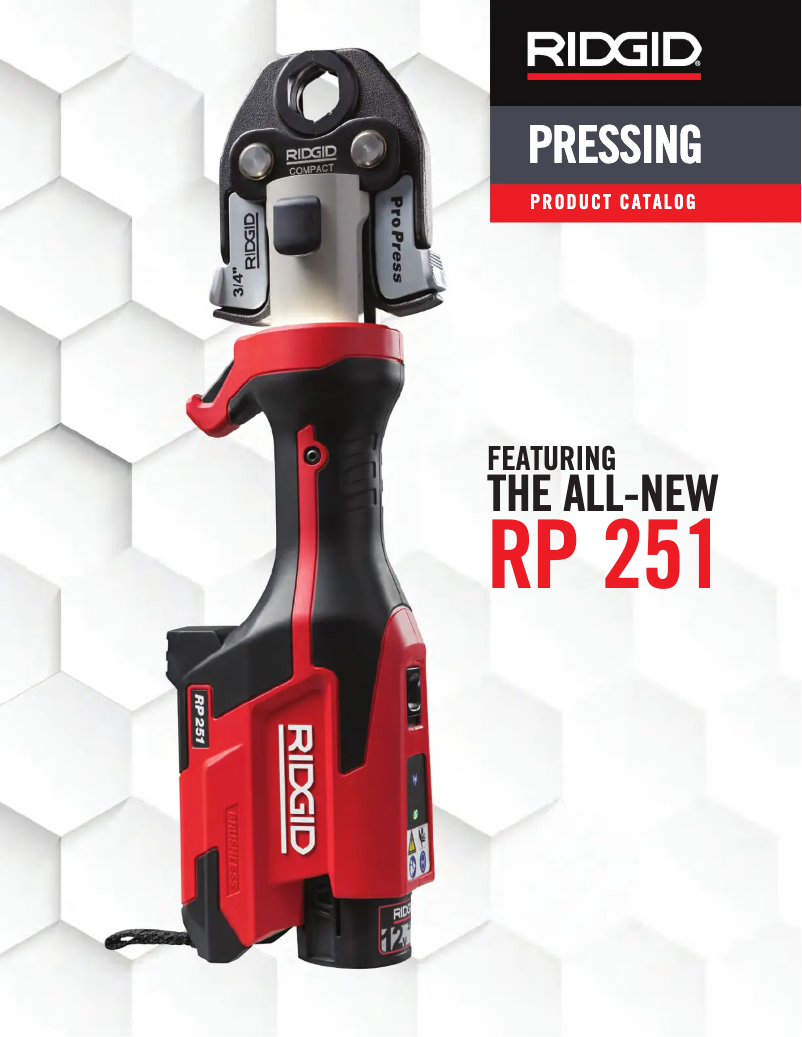 Page 1 de la notice Brochure Ridgid RP 251