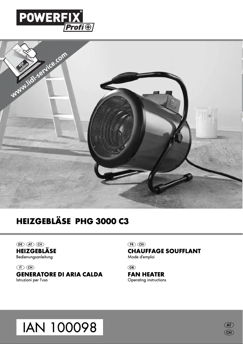 Página 1 del manual Manual de usuario Powerfix PHG 3000 C3