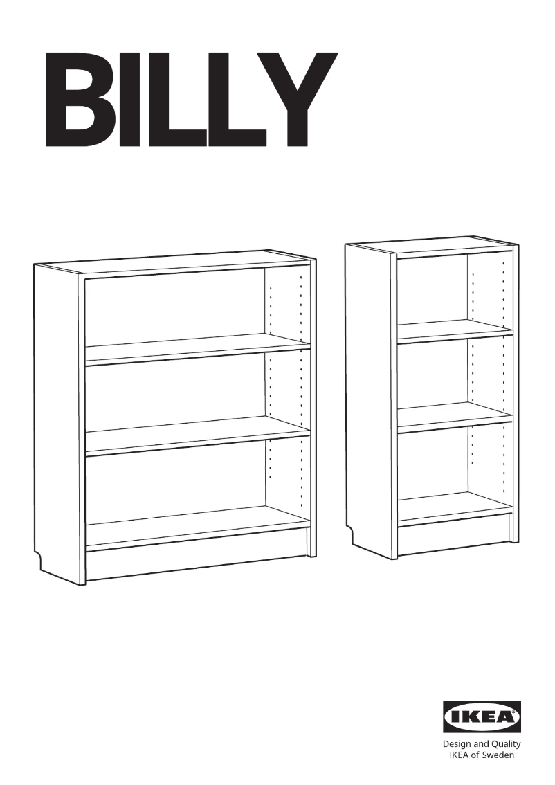 Page 1 de la notice Manuel utilisateur Ikea BILLY 702.638.42