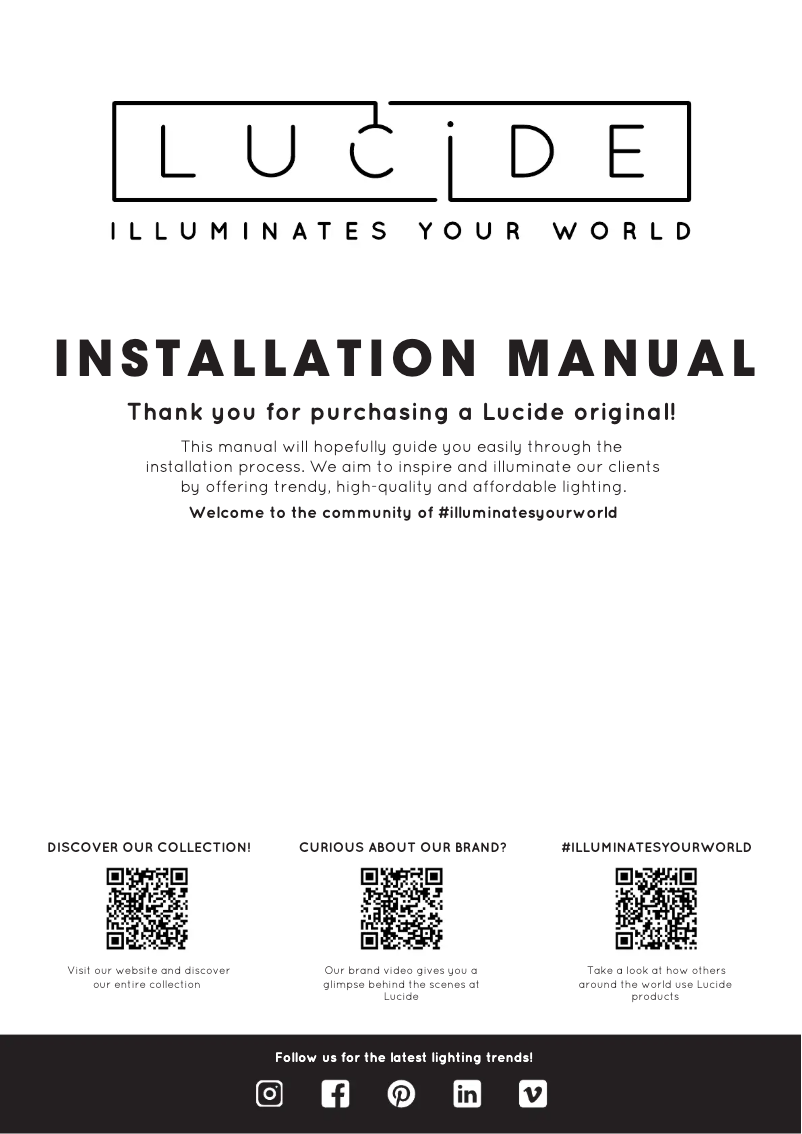 Page 1 of the manual User Manual Lucide Turbin 26500/05/30