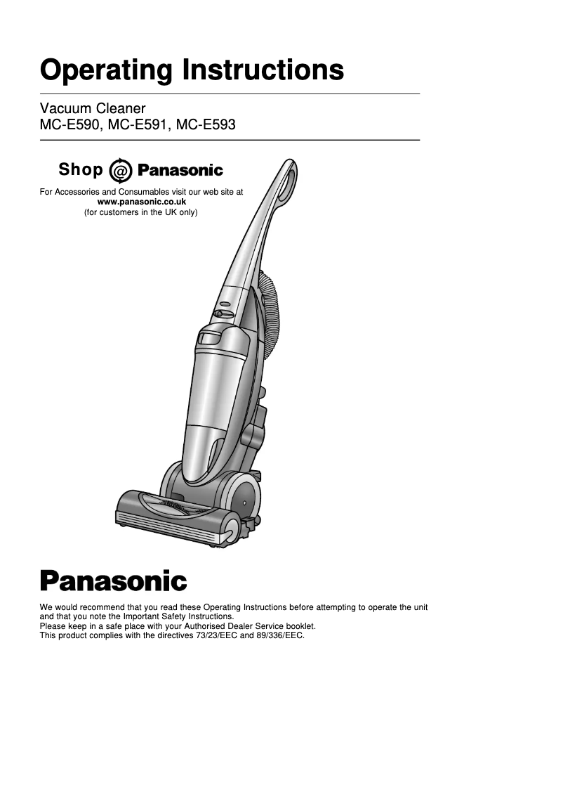 Página 1 del manual Manual de usuario Panasonic MC-E590