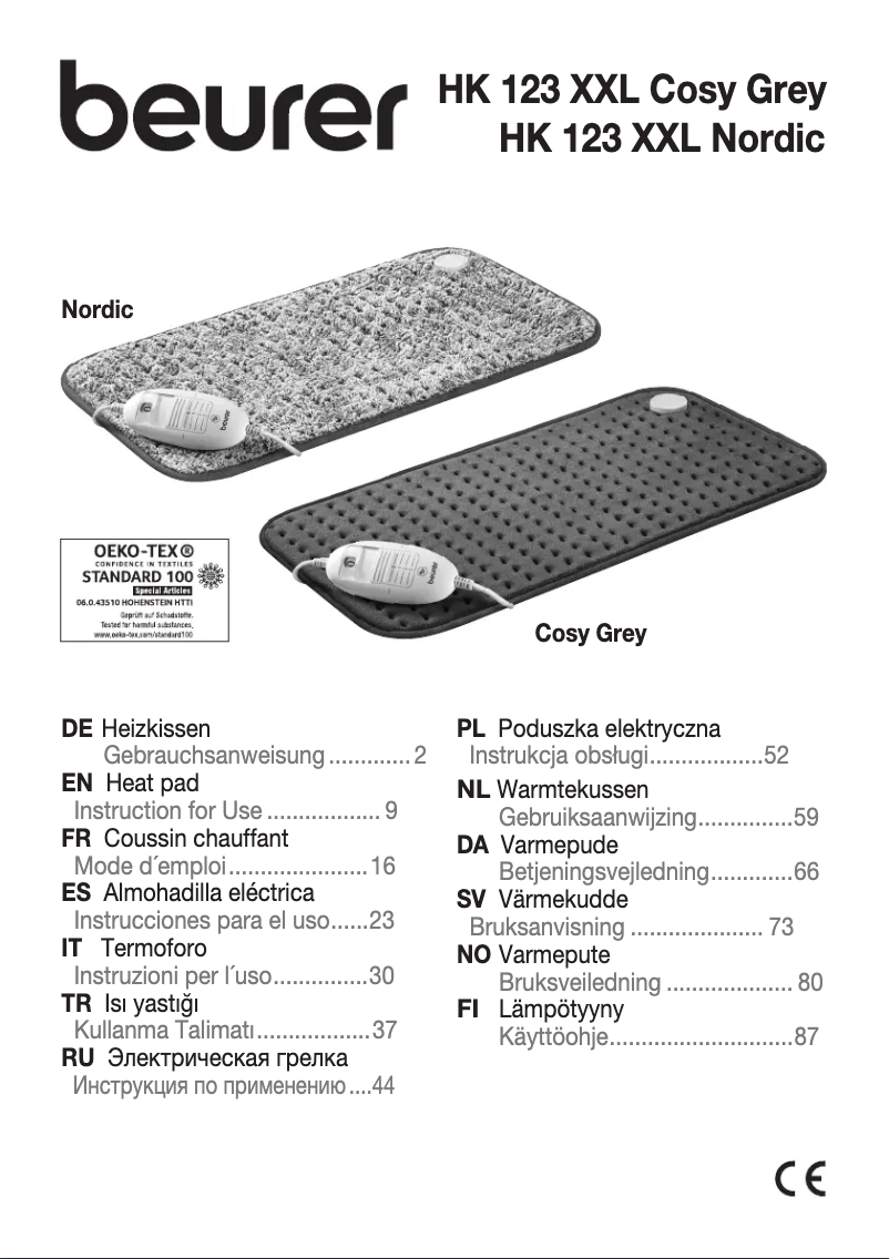 Page 1 de la notice Manuel d'utilisation et d'entretien Beurer HK 123