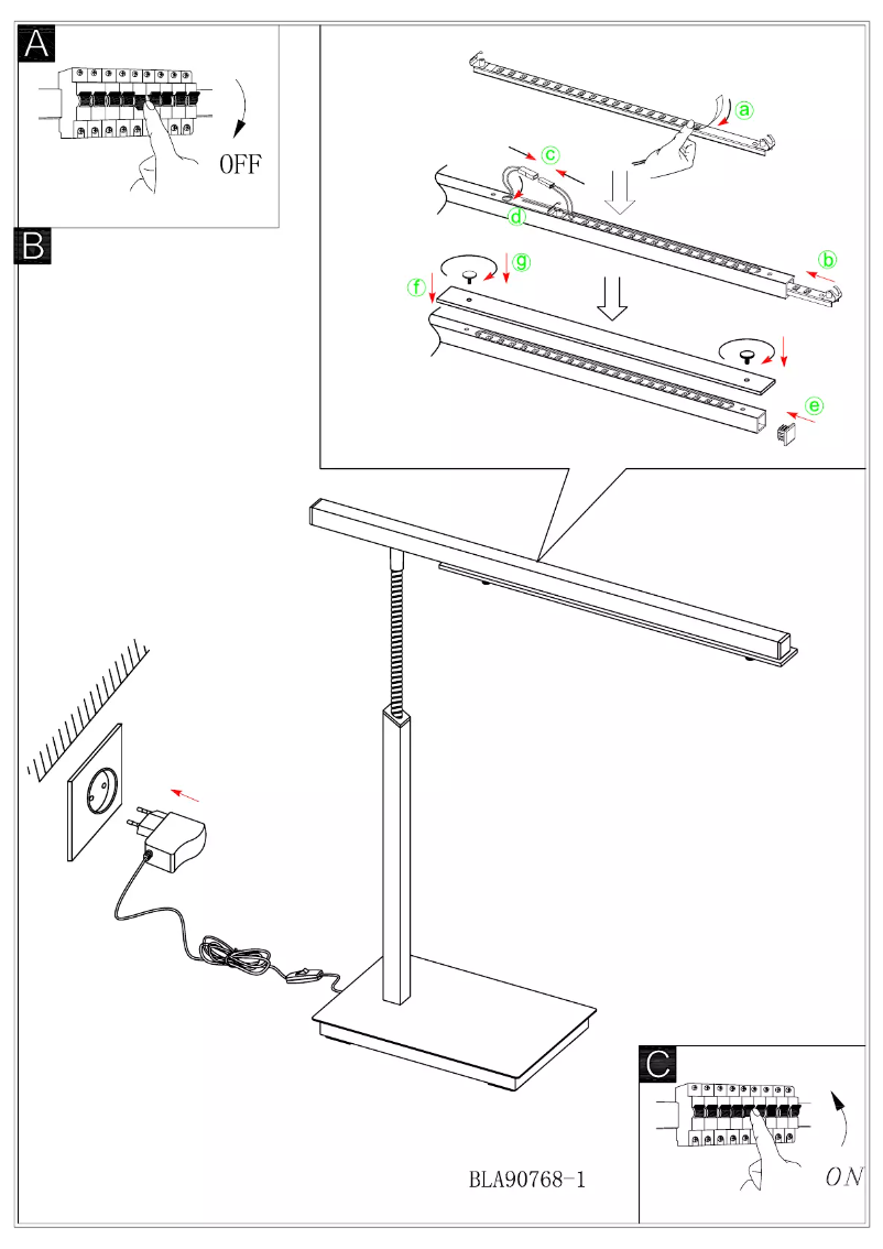 Page 1 de la notice Manuel utilisateur Eglo Pan