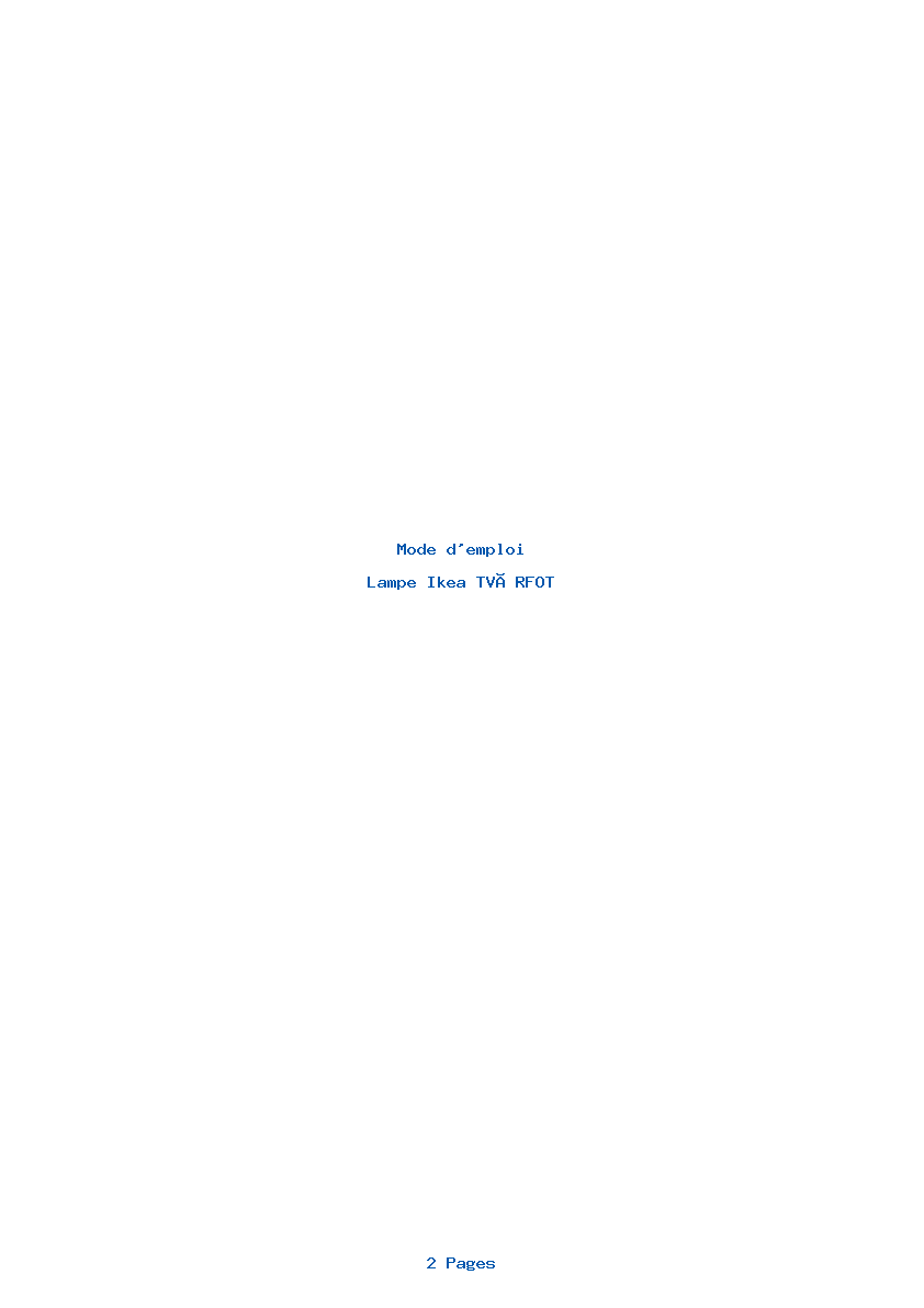 Page 1 de la notice Mode d'emploi Ikea TVÄRFOT