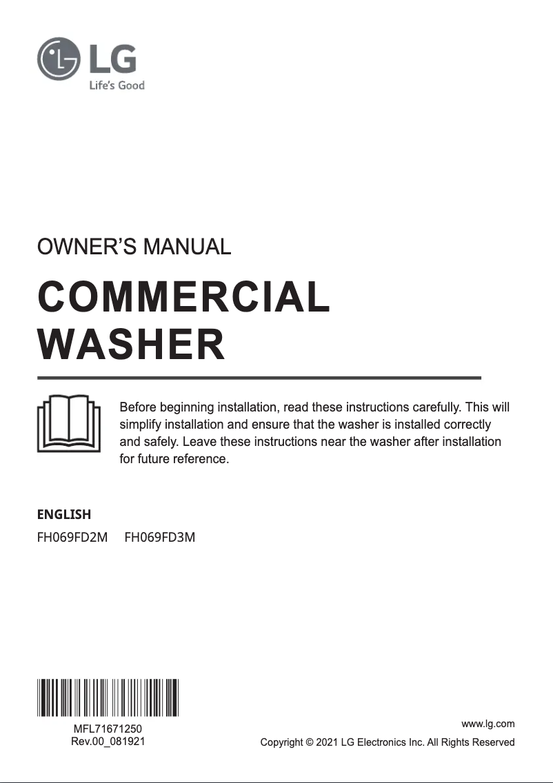 Page 1 of the manual User Manual LG FH069FD3M