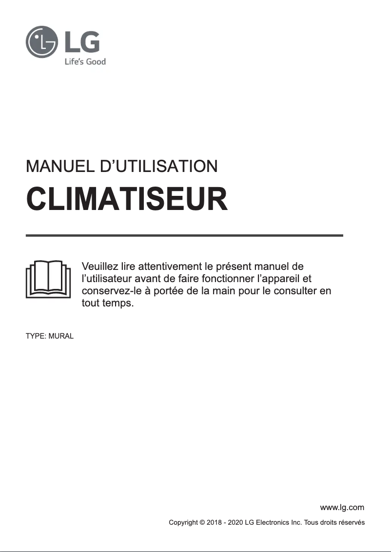 Page 1 de la notice Manuel utilisateur LG LAN240HSV3