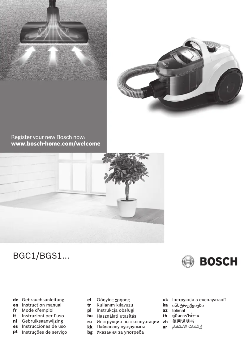 Page 1 de la notice Manuel utilisateur Bosch BGC1U1550