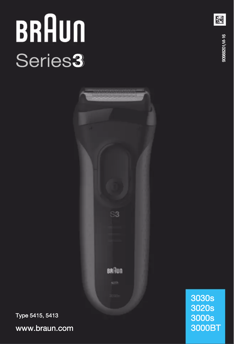 Page 1 de la notice Manuel utilisateur Braun Series 3 3000BT