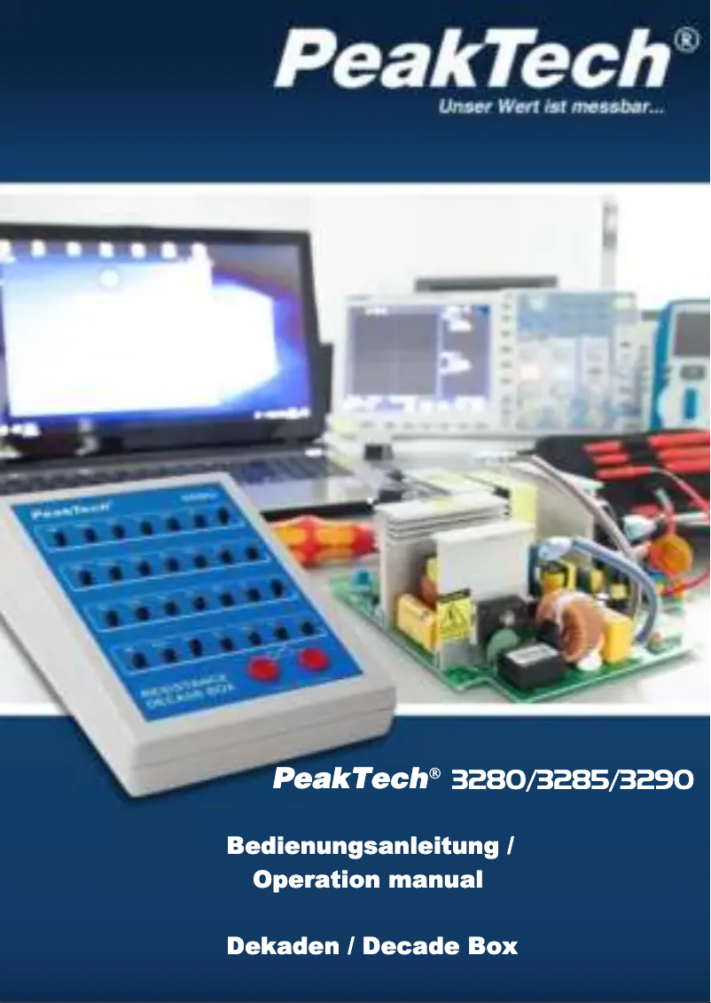 Page 1 de la notice Manuel utilisateur PeakTech P3280