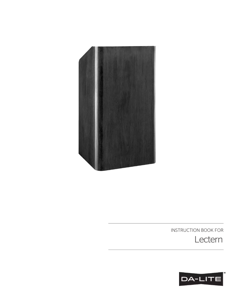 Page 1 of the manual User Manual Da-Lite Cambridge 98166