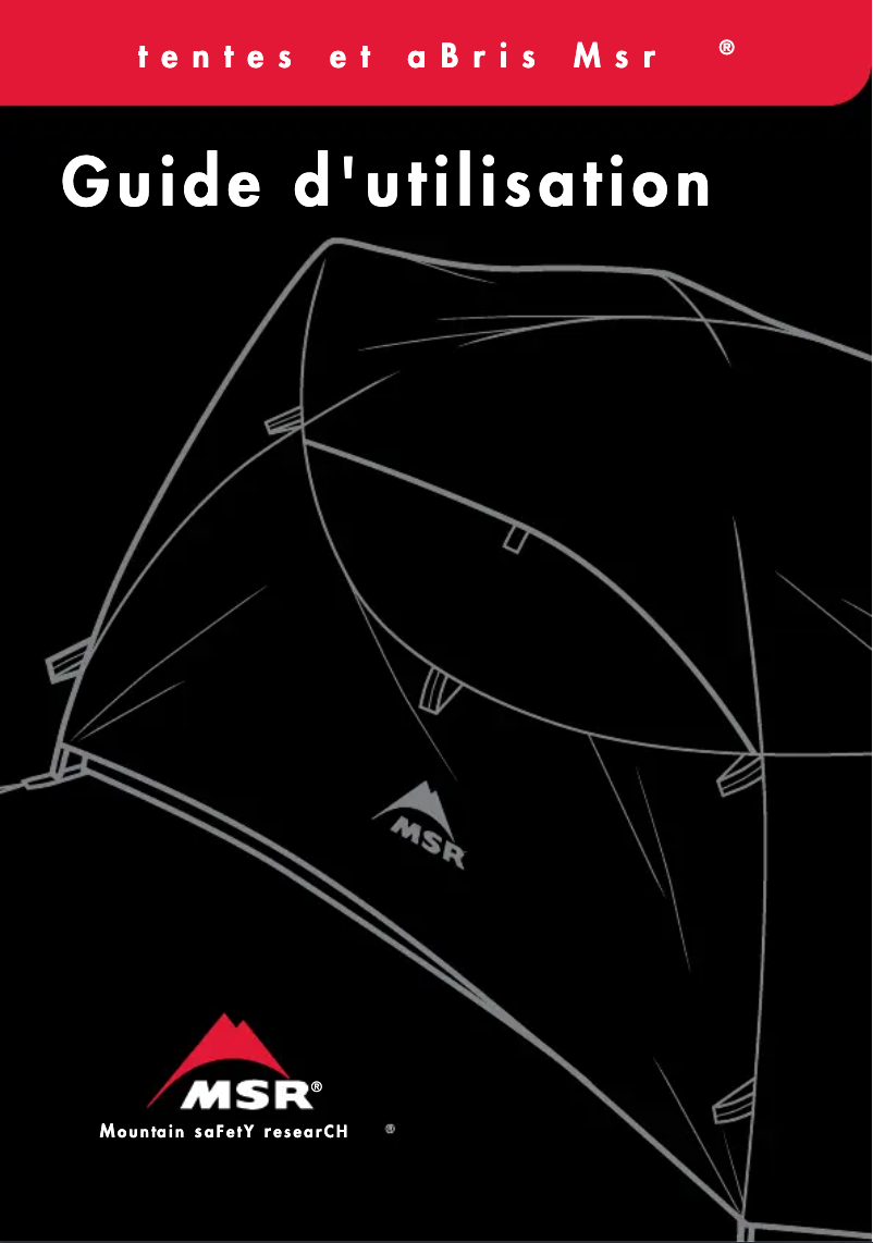 Page 1 de la notice Manuel utilisateur MSR Elixir 4