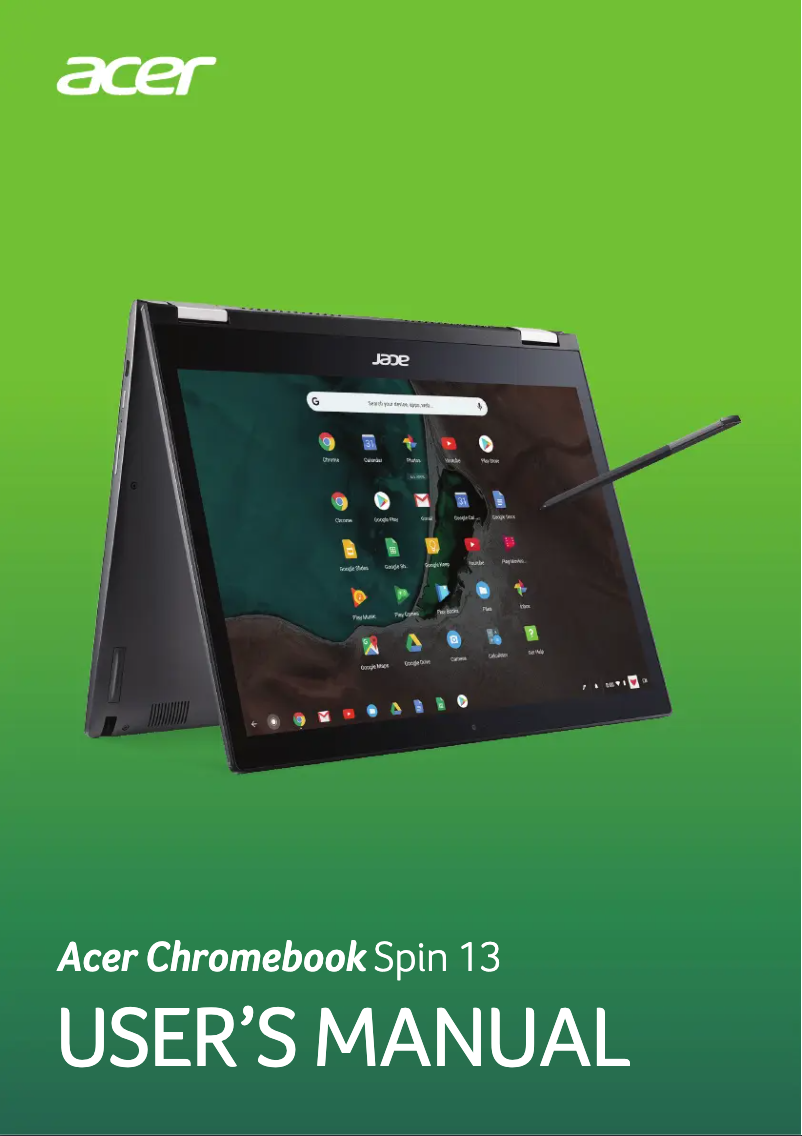 Page 1 de la notice Manuel utilisateur Acer Chromebook Enterprise Spin 13