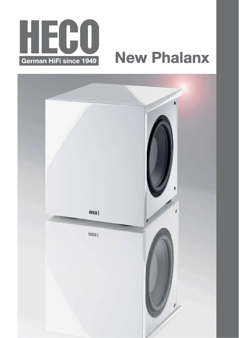 Page 1 of the manual Technical Sheet Heco New Phalanx 202A