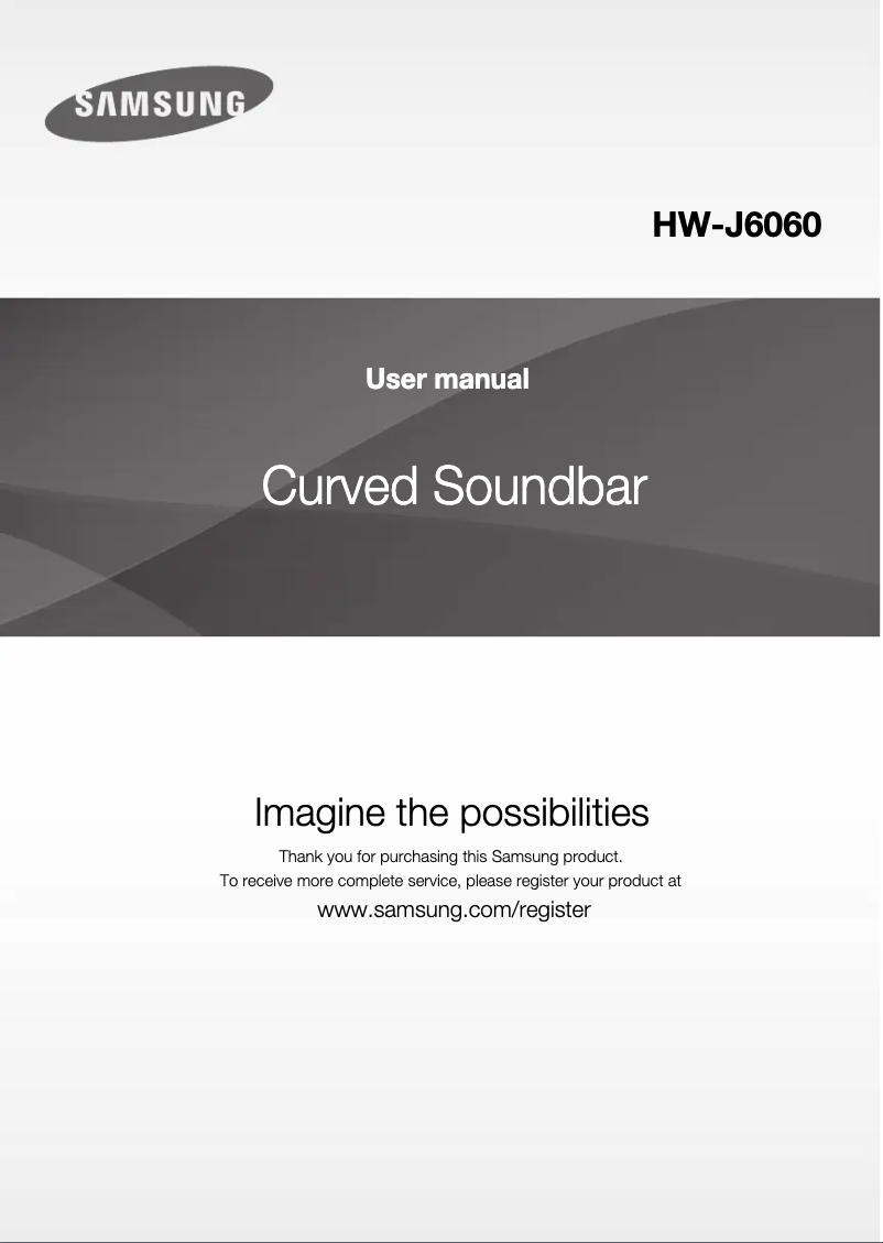 Page 1 de la notice Manuel utilisateur Samsung HW-J6060X