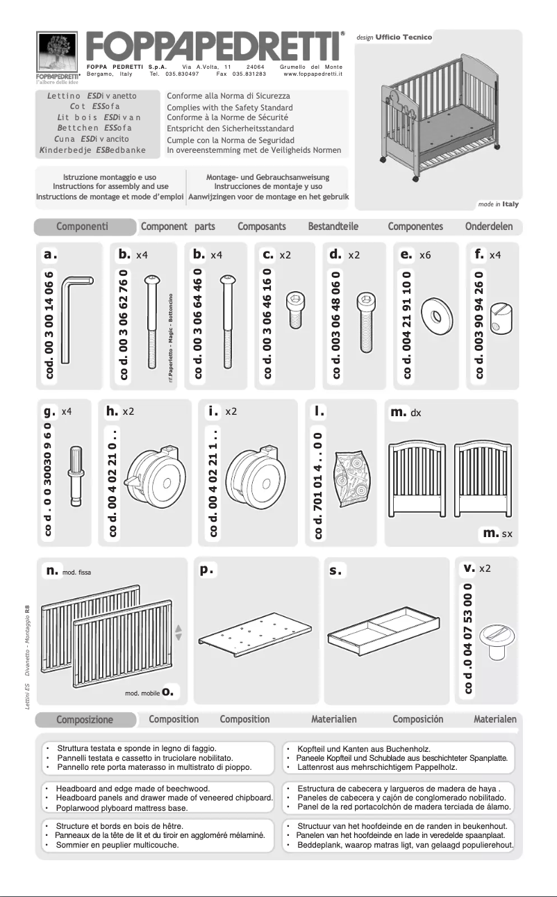 Página 1 del manual Manual de usuario Foppapedretti Sonny
