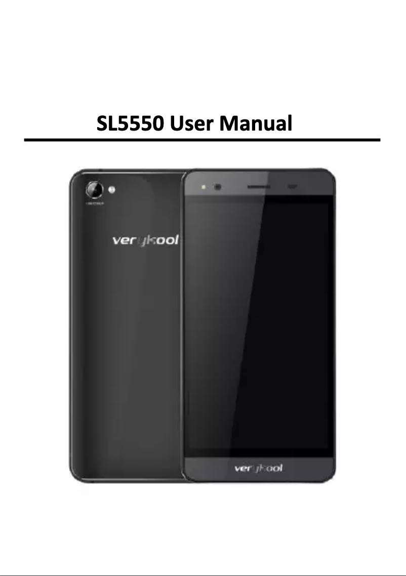Page 1 de la notice Manuel utilisateur Verykool Maverick LTE SL5550