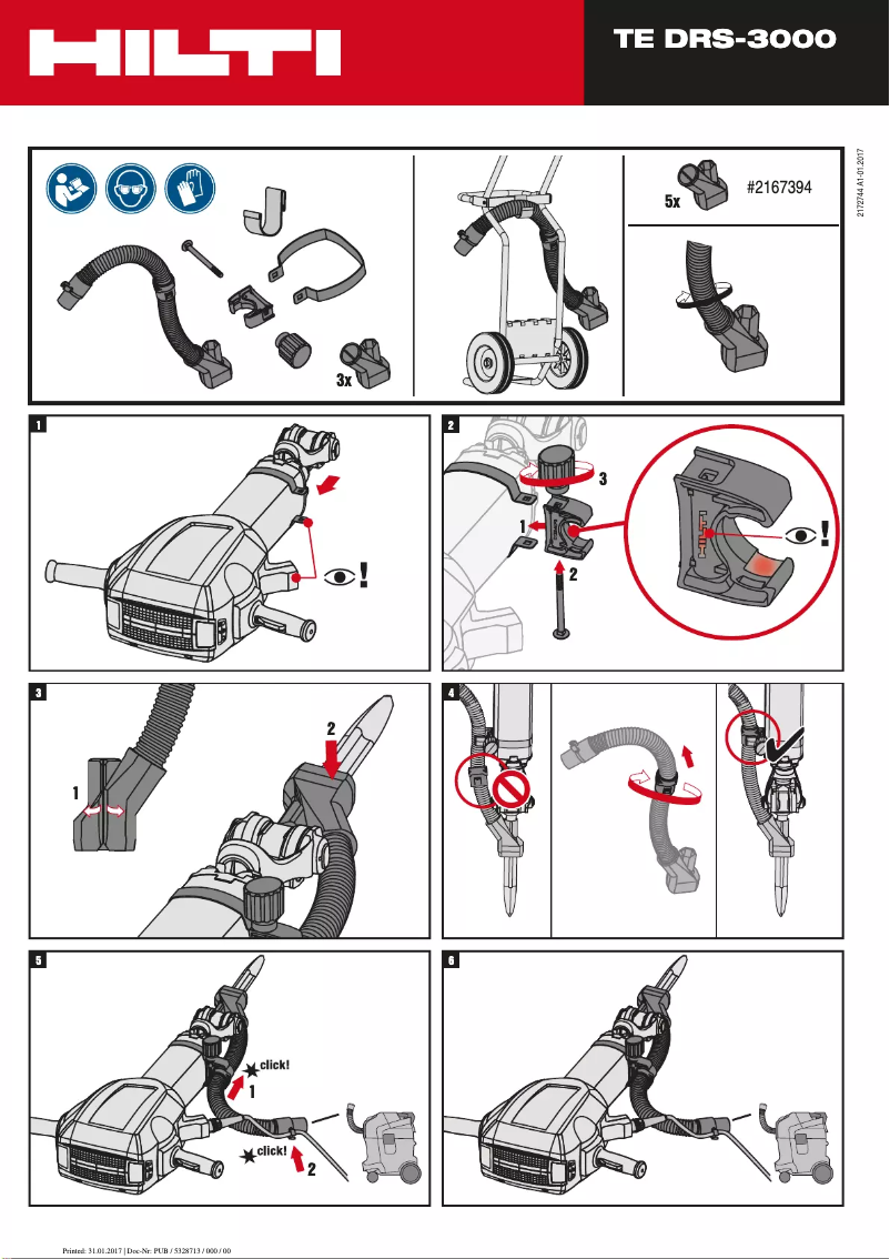 Page 1 de la notice Instructions / montage Hilti TE 3000 AVR