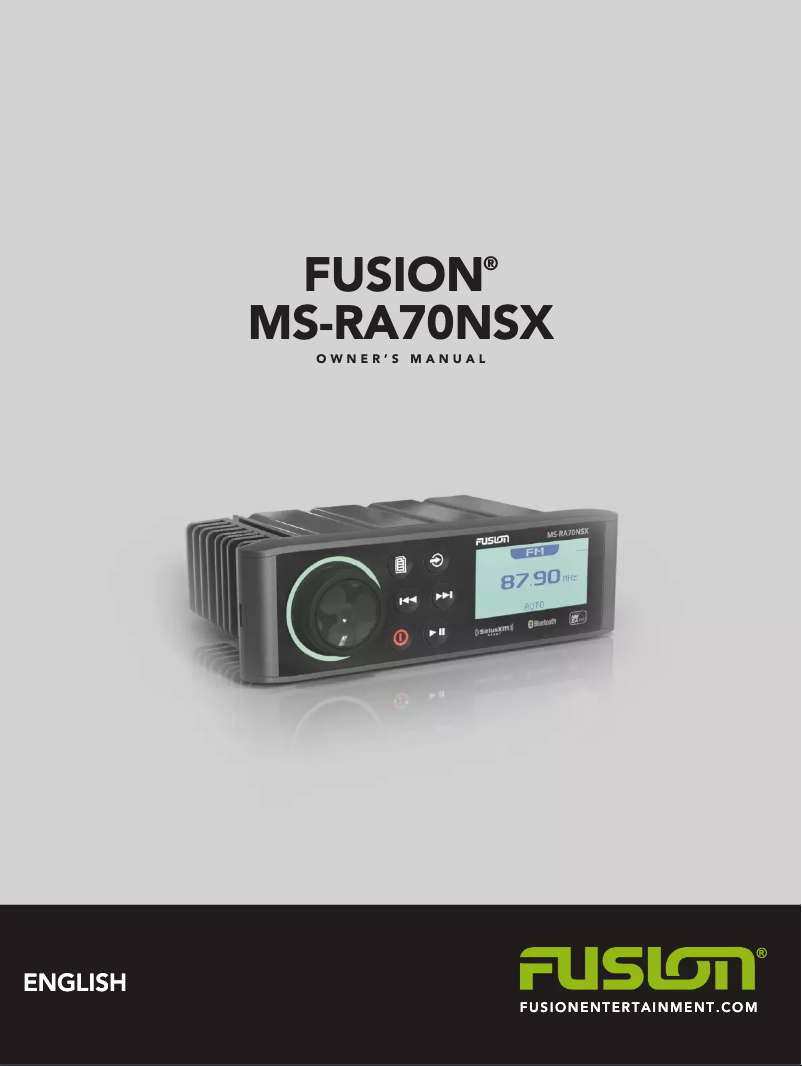 Página 1 del manual Manual de usuario Fusion MS-RA70NSX