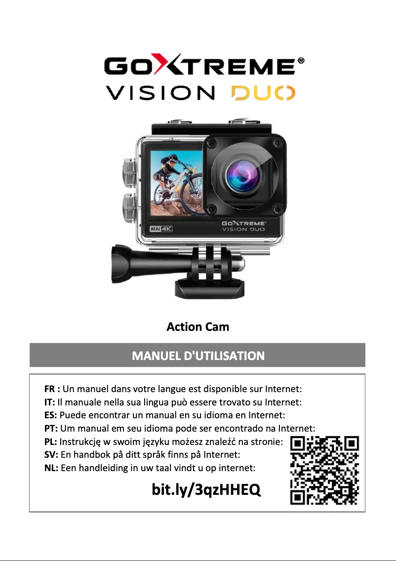 Page 1 de la notice Manuel utilisateur GoXtreme Vision Duo