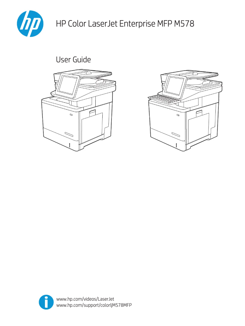 Página 1 del manual Manual de usuario HP LaserJet Enterprise M578z