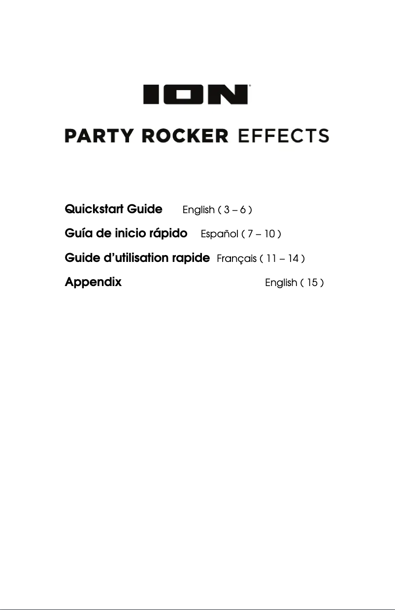 Page 1 de la notice Manuel utilisateur ION Party Rocker Effects